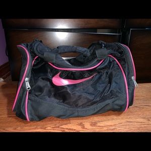 Black and Pink Nike Duffle Bag
